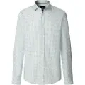 Hackett London Hackett Londontil mænd. HM3010500 Skjorte med foulardprint, blå (M), Casual, Party, Bomuld, Klassisk, Lange ærmer