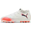 Puma FUTURE 8 ULTIMATE MG Football Boots Unisex, Shoes, White/Black/Glowing Red, 43