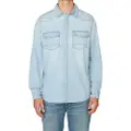 Pepe Jeans Pepe Jeanstil mænd. PM3090802A0 Almindelig skjorte blå (XL), Casual, Bomuld, Lange ærmer