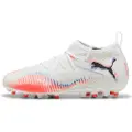 Puma FUTURE 8 MATCH MG Football Boots Youth, Shoes, White/Black/Glowing Red, 31