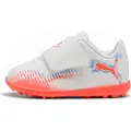 Puma FUTURE 8 PLAY TT Football Boots Toddler, Shoes, White/Black/Glowing Red, 22