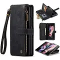 CASEME C30 Multifunktionel Samsung Galaxy Z Fold4 Pung - Sort