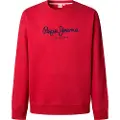 Pepe Jeans Pepe Jeanstil mænd. PM5800011 Sweatshirt Macbeth Ensfarvet rød (XL), Casual, Bomuld