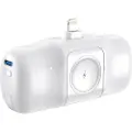 Wozinsky WF16-YLS 5000mAh Lightning Power Bank med indbygget USB-C-kabel og Apple Watch-oplader - 15W - Hvid
