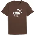Puma FC St. Pauli KING Logo Tee Men, Sport, Espresso Brown/White, S