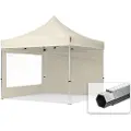 TOOLPORT 3x3m, aluminium, easy-up-pavillon, 2 sidedele, creme