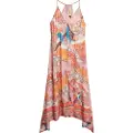 Superdry Superdrytil kvinder. W8011888A Jack flerfarvet printet kjole (M), Casual, Viscose, Uden ærmer/stropper