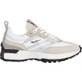 Pepe Jeans Pepe Jeanstil kvinder. PLS600018 Lucky Party Læder Sneakers hvid (38), Fast, Blonder, Casual