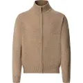 Hackett Londontil mænd. HM7000077 Lambswool Fzip beige jakke (L), Casual, Bomuld, Klassisk