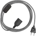 Creative Cables Snakebis Zig-zag E27 Kabelsæt Med Lampesokkel. Sikksak-stofledning Og 2-benet Stik 1.8 M