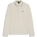 Hugo Boss BOSStil mænd. 50536609 Polo Plisy hvid (XXL), Beige, Casual, Bomuld, Lange ærmer