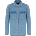 Armani Exchange AIX Armani Exchangetil mænd. XM001238AF15123MB001 Blå regular fit denimskjorte (S), Casual, Bomuld, Lange ærmer