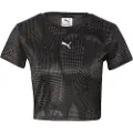 Puma DARE TO All Over Print Baby Tee Women, Clothing, Black, S