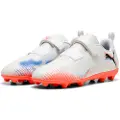 Puma FUTURE 8 PLAY FG/AG Football Boots Kids, Shoes, White/Black/Glowing Red, 31