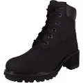 Timberland Timberlandtil kvinder. TB1A25C40011 Kinsley vandtætte mellemlange støvler sort (40 W), Læder, 3-5 cm, Blonder, Casual