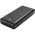 Deltaco Power bank 30000 mAh 3 A/18 W 111 Wh 2x Powerbank - Sort - 30 Wh