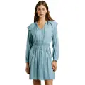 Pepe Jeans Pepe Jeanstil kvinder. PL9537712 Lotty kjole blå (S), Casual, Polyester, Lange ærmer