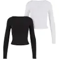 Urban Classics Ruffled Super Slim T-shirt Med Lange ærmer 2 Enheder