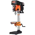 Vevor 750W bænkboremaskine, 440-2580 o/min. Trinløs variabel hastighedsjustering af boremaskine med 0-45° vipbart arbejdsbord, 30,5 cm sving, røntgenpositionering
