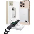 Tech-Protect PB33 LifeMag MagSafe Power Bank 5000mAh - Kompakt, trådløs opladning, USB-C, LED-display - Sølv