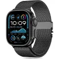 Tech-Protect Apple Watch Series Ultra 3/2/Ultra/11/10/9/8/7/6/SE 3/(2022)/SE Tech-Protect Milano-rem - 49mm/46mm/45mm/44mm - Sort