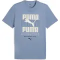 Puma Graphic Stacked Graphic Tee Men, Clothing, Cool Blue, L