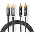 Nedis Guld Catb24200gy50 Stereo Lydkabel 2x Rca M-2x Rca M Belagt 5 M