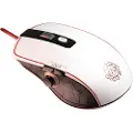Lexip X Ubisoft - Assassin's Creed Shadows - mouse - with thumb joystick and ceramic skates - white red black gold - Mus - Optisk - 4 knapper - Sort
