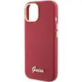 GUESS Guhcp15ssmbslm Iphone 151413 6.1 Magenta Silicone&frame Telefonetui
