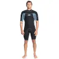 Quiksilver Cp Saturne 2/2 Kortsærmet Neopren-dragt Med Lynlås På Ryggen