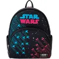 Loungefly Mini Rygsæk Rebeller Vs Imperium Neon Stil Glød I Mørke
