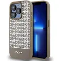 DKNY Pu Leather Repeat Pattern Bottom Stripe Magsafe Iphone 13 Pro Max Telefon Etui