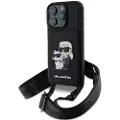 Karl Lagerfeld Saffiano Crossbody Strap Karl And Choupette Iphone 16 Pro Telefon Etui