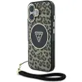 GUESS Iml Leopard Triangle Logo Strap Magsafe Iphone 16 Telefon Etui