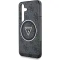 GUESS Samsung Galaxy S25 Guess 4G Glitter Triangle Buttons MagSafe Cover - Sort