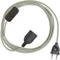 Creative Cables Snakebis Zig-zag E27 Kabelsæt Med Lampholder. Zigzag-stofledning Og 2-benet Stik 3 M