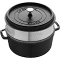 Staub Jern Rund Støbejernsgryde Med Indsats 3.8l