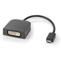 Nedis Ccgb64552bk02 Usb-c Til Dvi-d F-adapter Usb 3.2 Gen 1 1080p Nikkelbelagt 0.2 M