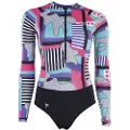 iON Dame Langærmet Rashguard Med Halv Lynlås
