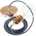 Creative Cables Rz25 Zigzag Diy 50 Cm Hængende Lampe Pendel Til Lampeskærm