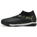 Puma FUTURE 8 MATCH TT Football Boots Unisex, Shoes, Black/Fizzy Light/Green Terrain, 44