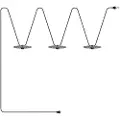 Creative Cables Lumet ´maioliche´ Systemkrans Med Tekstilkabel. 3 Lampeholdere Og Lampeskærme. Krog Og Sort Stik 10 M