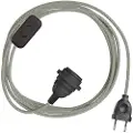Creative Cables Snakebis Zig-zag E27 Lampeskærm-ledningsnet Med Lampeholder. Zigzag-stofkabel Og 2-polet Stik 3 M