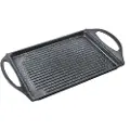 Supreme Støbejernsgrillsten Stribet 28x22 Cm