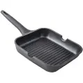 Supreme Grill I Støbt Aluminium Med Fast Håndtag I Stribet Xylan 20 Cm