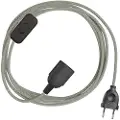 Creative Cables Snakebis Zig-zag E14 Kabelsæt Med Lampholder. Zigzag-stofledning Og 2-benet Stik 1.8 M