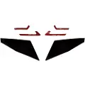 Shark Spartan Gt/spartan Carbon Gt Cover Kit Hjelmens Bagspoiler