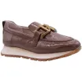 Hispanitas Hispanitastil kvinder. HI254386 Kansas Rock brune loafers i læder (39), Fast, 1-3 cm, Ingen, Casual