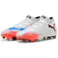 Puma FUTURE 8 ULTIMATE FG Football Boots Unisex, Shoes, White/Black/Glowing Red, 42