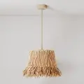 Creative Cables With Bulb Honolulu With Raffia Shade Pendellampe